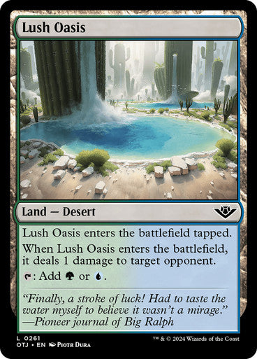 Outlaws Of Thunder Junction - 261 LUSH OASIS - COMMON LAND