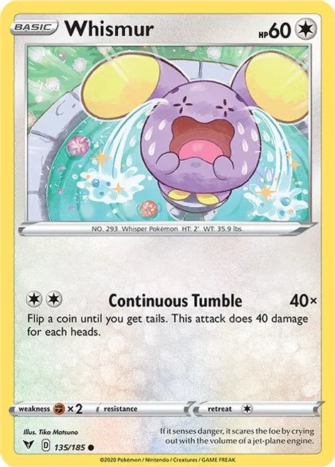 Pokemon TCG - VIVID VOLTAGE - 135/185 - WHISMUR - Common