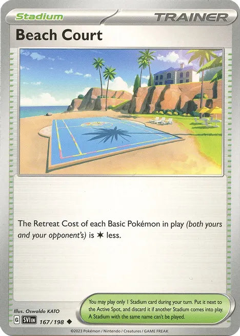 Pokemon TCG - SCARLET & VIOLET - 167/198 - BEACH COURT - Reverse Holo - Trainer