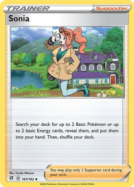 Pokemon TCG - REBEL CLASH - 167/192 - SONIA - Trainer