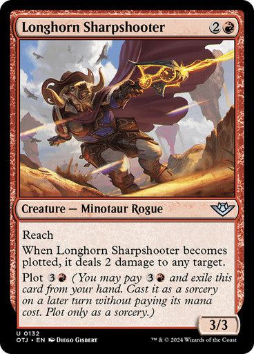 Outlaws Of Thunder Junction - 132 LONGHORN SHARPSHOOTER - UNCOMMON RED