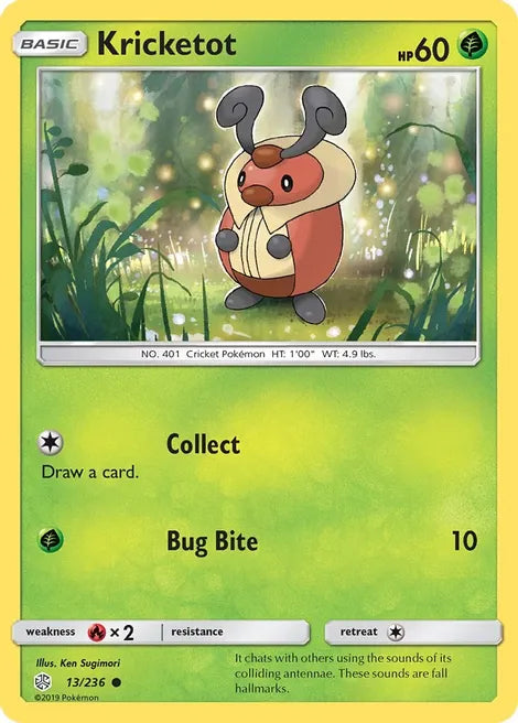 Pokemon TCG - COSMIC ECLIPSE - 013/236 - KRICKETOT - Common