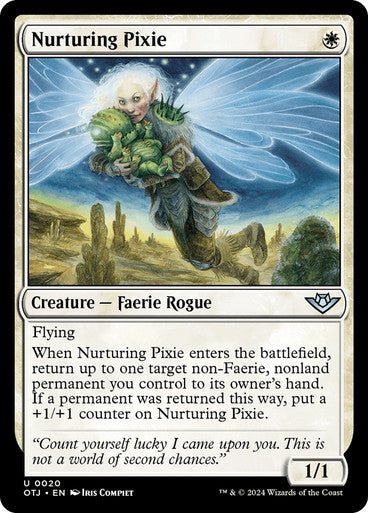 Outlaws Of Thunder Junction - 20 NURTURING PIXIE - UNCOMMON WHITE