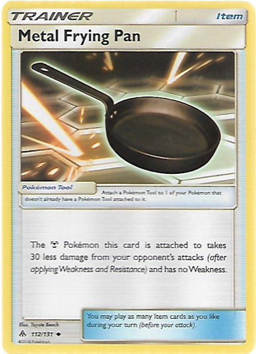 Pokemon Forbidden Light #112 METAL FRYING PAN Uncommon Trainer