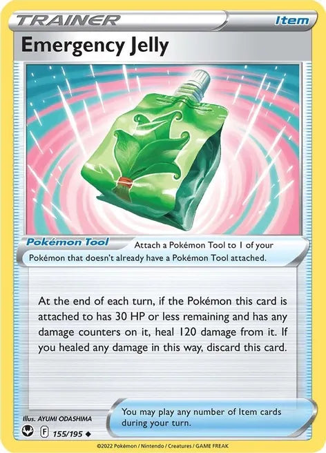 Pokemon TCG - EMERGENCY JELLY - 155/195 - SILVER TEMPEST - TRAINER - UNCOMMON