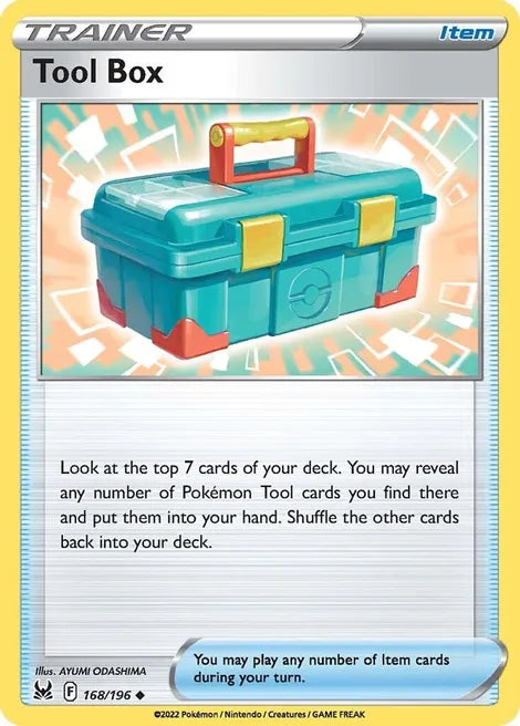 Pokemon TCG - LOST ORIGIN - 168/196 - TOOL BOX - Reverse Holo - Trainer